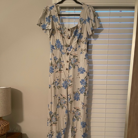 Floral linen Jumpsuit - Picture 3 of 3